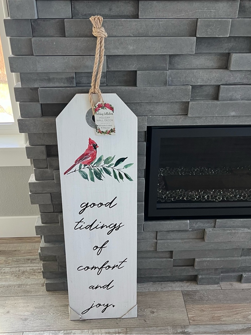 NWT Large Wooden Porch Christmas Sign